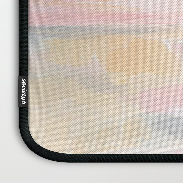 Ecstatic - Pink and Yellow Pastel Seascape Laptop Sleeve Gallery Image 3
