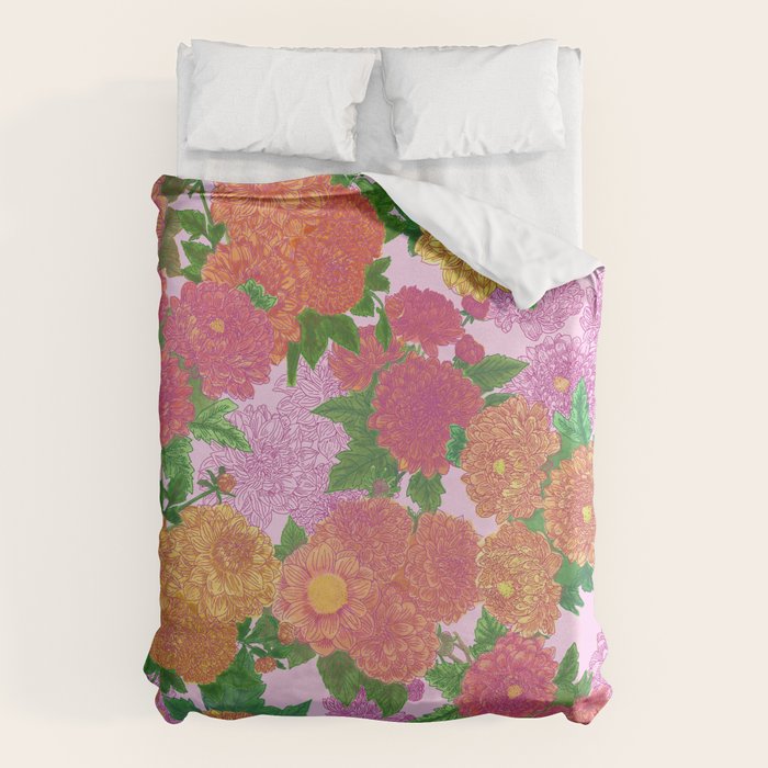 Darling Dahlias  Duvet Cover Gallery Image 1
