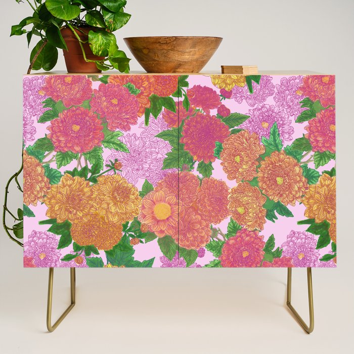 Darling Dahlias  Credenza Gallery Image 1