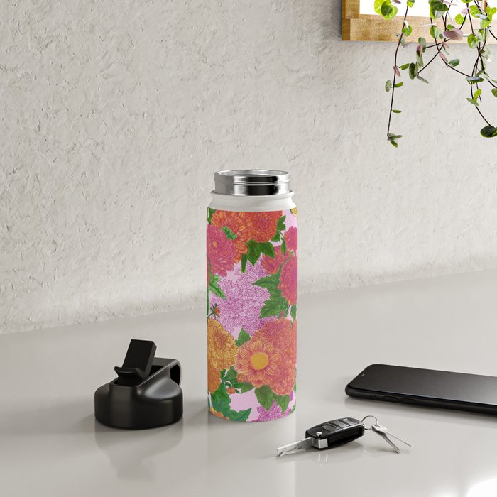 Darling Dahlias  Water Bottle Gallery Image 4