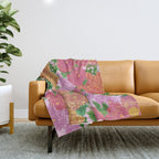 Darling Dahlias  Throw Blanket Gallery Image 1