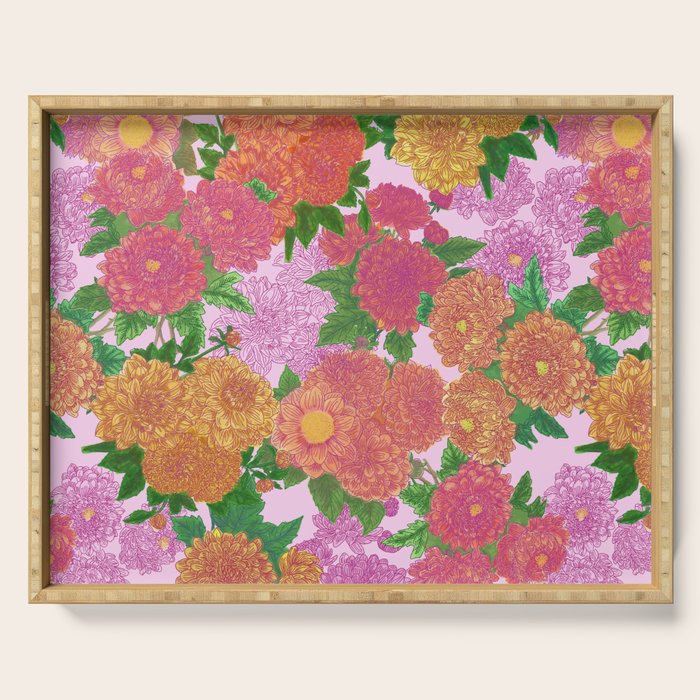 Darling Dahlias  Serving Tray Gallery Image 1