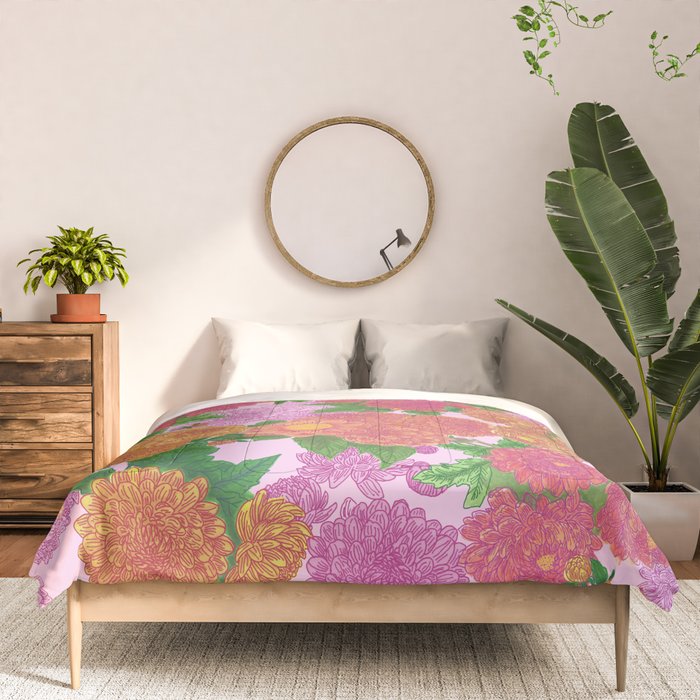 Darling Dahlias  Comforter Gallery Image 3