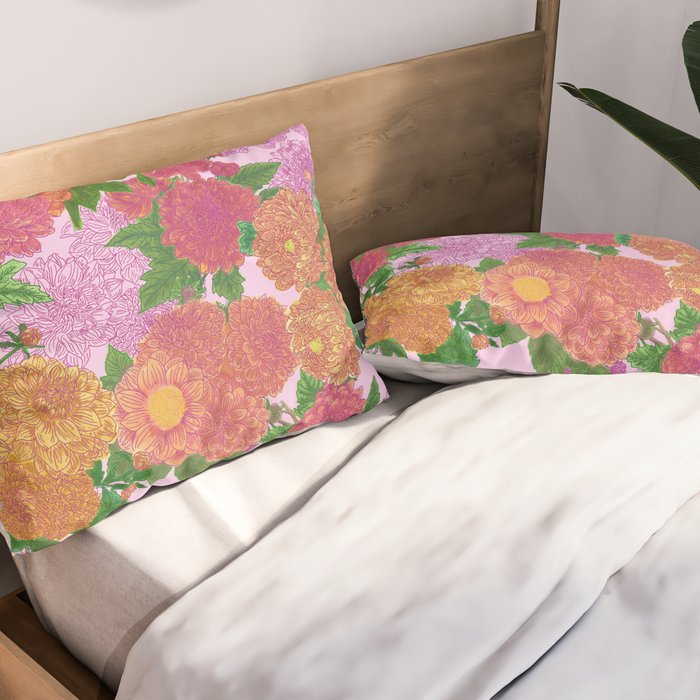 Darling Dahlias  Pillow Sham Gallery Image 2