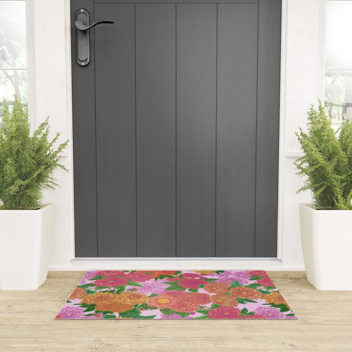 Darling Dahlias  Welcome Mat Gallery Image 3