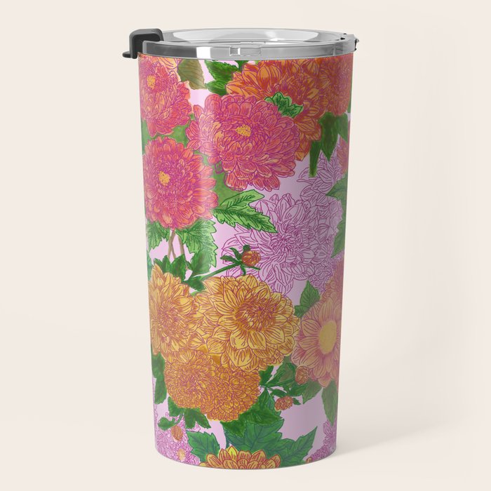 Darling Dahlias  Travel Mug Gallery Image 3