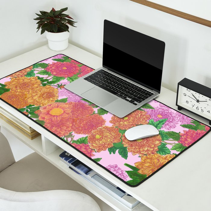 Darling Dahlias  Desk Mat Gallery Image 2