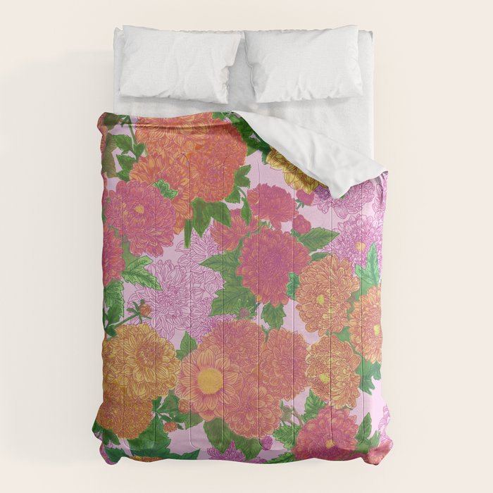 Darling Dahlias  Comforter Gallery Image 6