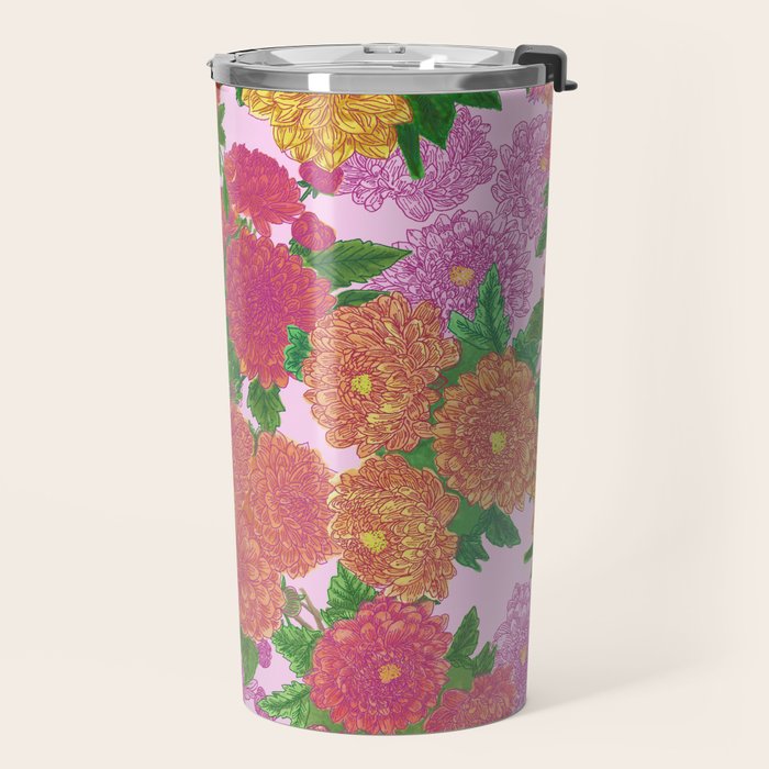 Darling Dahlias  Travel Mug Gallery Image 2