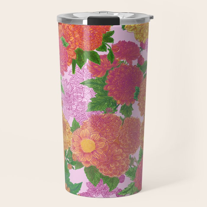 Darling Dahlias  Travel Mug Gallery Image 1