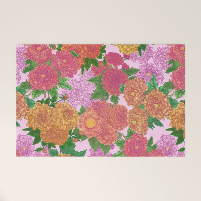 Darling Dahlias  Welcome Mat Gallery Image 1