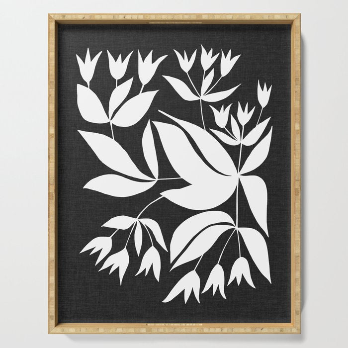 Vining Bell Flower ii Serving Tray Gallery Image 1