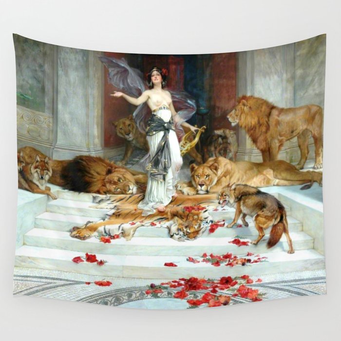 Wright Barker Circe Nyph Goddess Of Magic Witch Enchantress Turn Men Into Animals Wall Tapestry Gallery Image 1