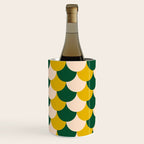 Scale Pattern / Art-deco - Green, Yellow and Cream Wine Chiller Gallery Image 1