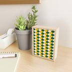 Scale Pattern / Art-deco - Green, Yellow and Cream Mini Art Print Gallery Image 2