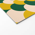 Scale Pattern / Art-deco - Green, Yellow and Cream Welcome Mat Gallery Image 2