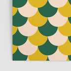 Scale Pattern / Art-deco - Green, Yellow and Cream Poster Gallery Image 3