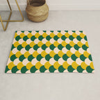 Scale Pattern / Art-deco - Green, Yellow and Cream Rug Gallery Image 1