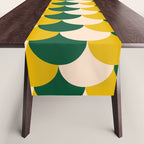 Scale Pattern / Art-deco - Green, Yellow and Cream Table Runner Gallery Image 1