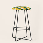 Scale Pattern / Art-deco - Green, Yellow and Cream Stool Gallery Image 1