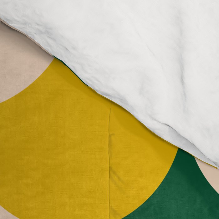 Scale Pattern / Art-deco - Green, Yellow and Cream Comforter Gallery Image 4