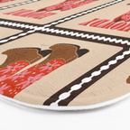 Howdy Cowgirl - Coral & Pink Bath Mat Gallery Image 3