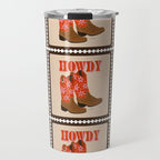 Howdy Cowgirl - Coral & Pink Travel Mug Gallery Image 1