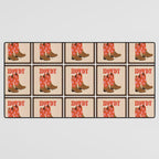 Howdy Cowgirl - Coral & Pink Desk Mat Gallery Image 3