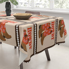 Howdy Cowgirl - Coral & Pink Tablecloth Gallery Image 3