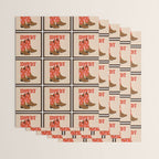 Howdy Cowgirl - Coral & Pink Wrapping Paper Gallery Image 3