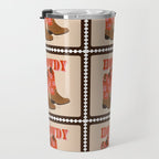 Howdy Cowgirl - Coral & Pink Travel Mug Gallery Image 3