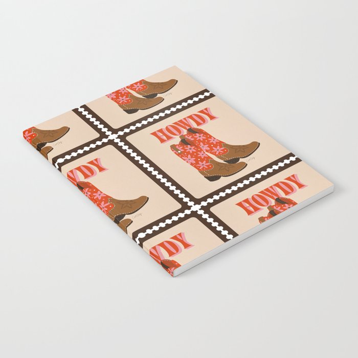 Howdy Cowgirl - Coral & Pink Notebook Gallery Image 2