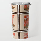 Howdy Cowgirl - Coral & Pink Travel Mug Gallery Image 2