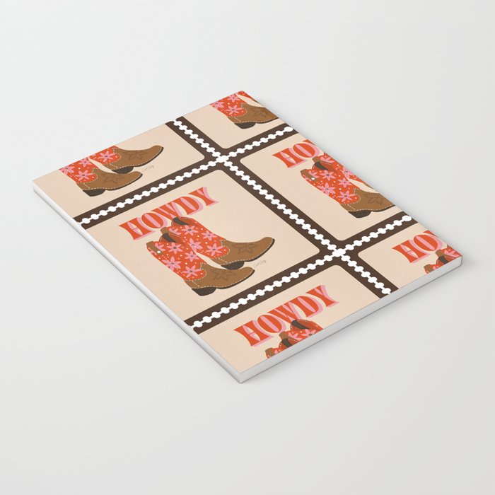 Howdy Cowgirl - Coral & Pink Notebook Gallery Image 3