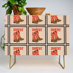 Howdy Cowgirl - Coral & Pink Credenza Gallery Image 1