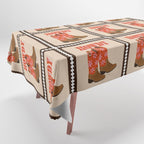 Howdy Cowgirl - Coral & Pink Tablecloth Gallery Image 1