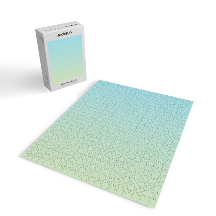 Turquoise Green Blue Gradient Jigsaw Puzzle Gallery Image 2