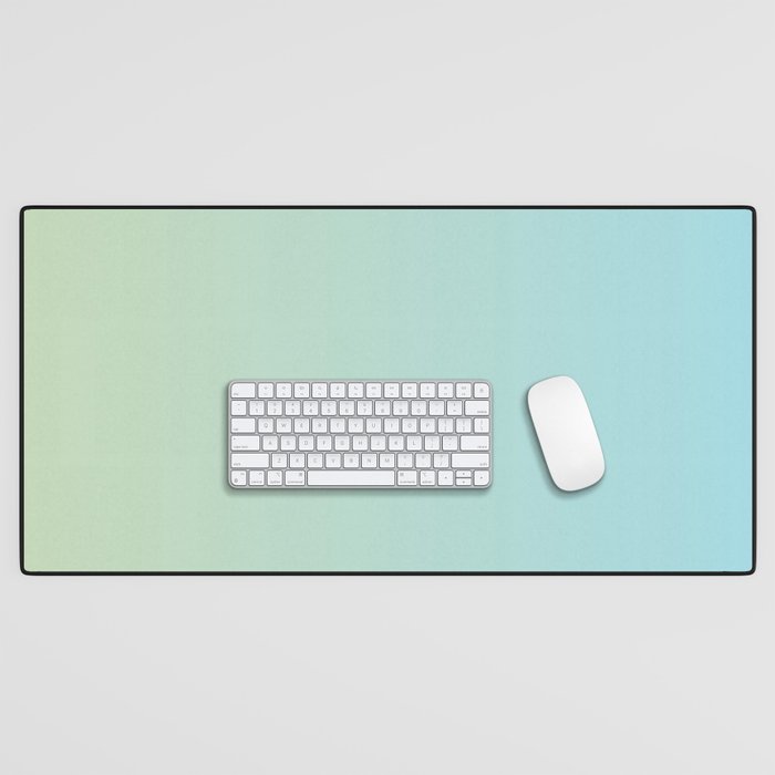 Turquoise Green Blue Gradient Desk Mat Gallery Image 1