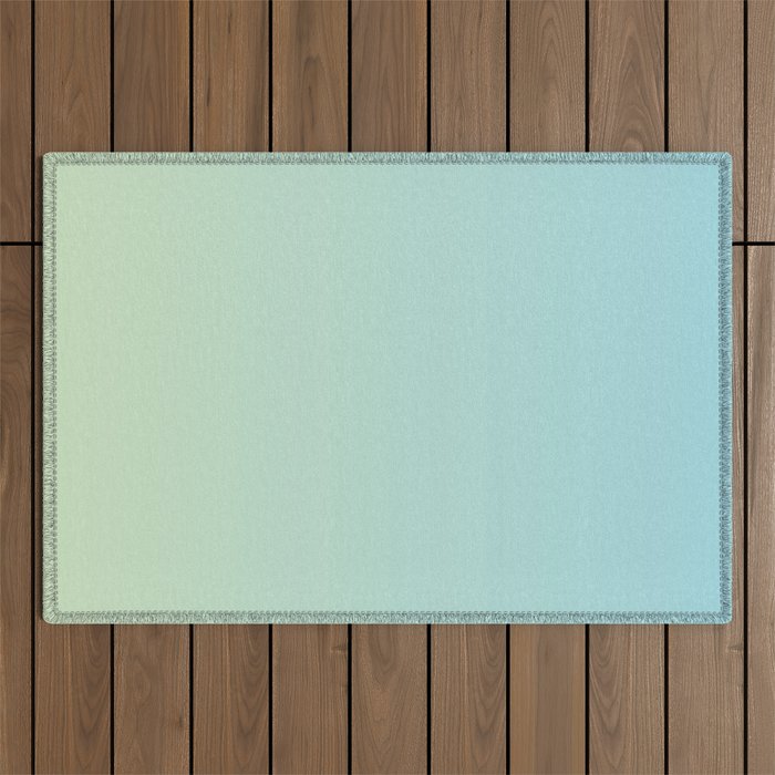 Turquoise Green Blue Gradient Outdoor Rug Gallery Image 1
