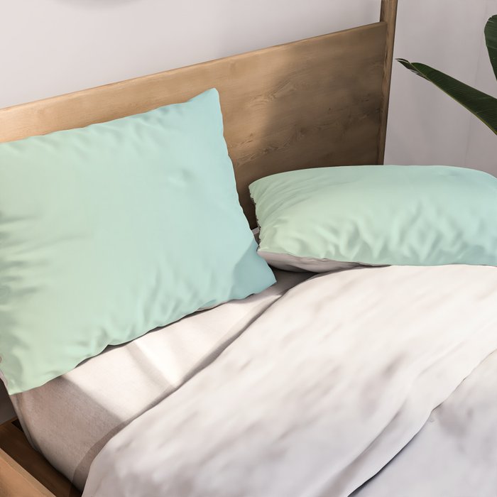 Turquoise Green Blue Gradient Pillow Sham Gallery Image 2