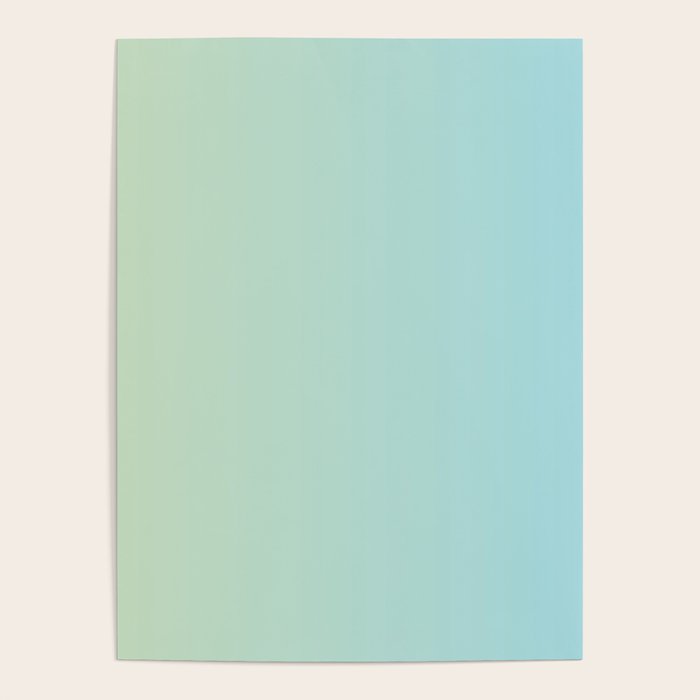Turquoise Green Blue Gradient Poster Gallery Image 1