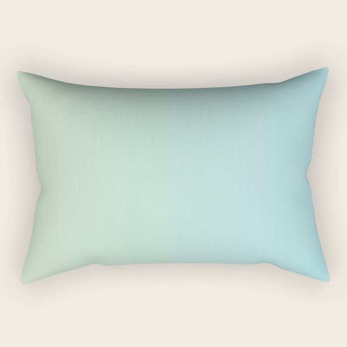 Turquoise Green Blue Gradient Rectangular Pillow Gallery Image 1