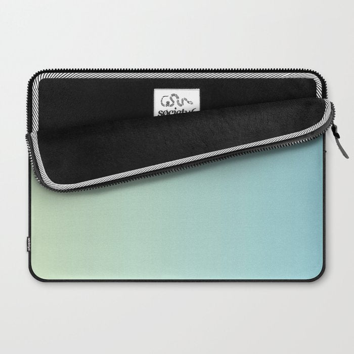 Turquoise Green Blue Gradient Laptop Sleeve Gallery Image 2