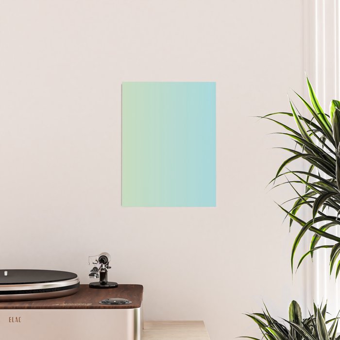 Turquoise Green Blue Gradient Poster Gallery Image 2