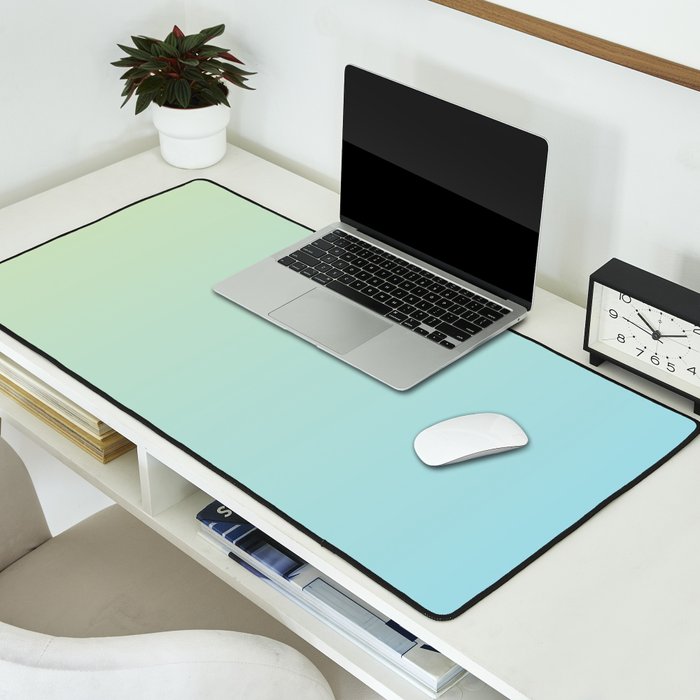 Turquoise Green Blue Gradient Desk Mat Gallery Image 2