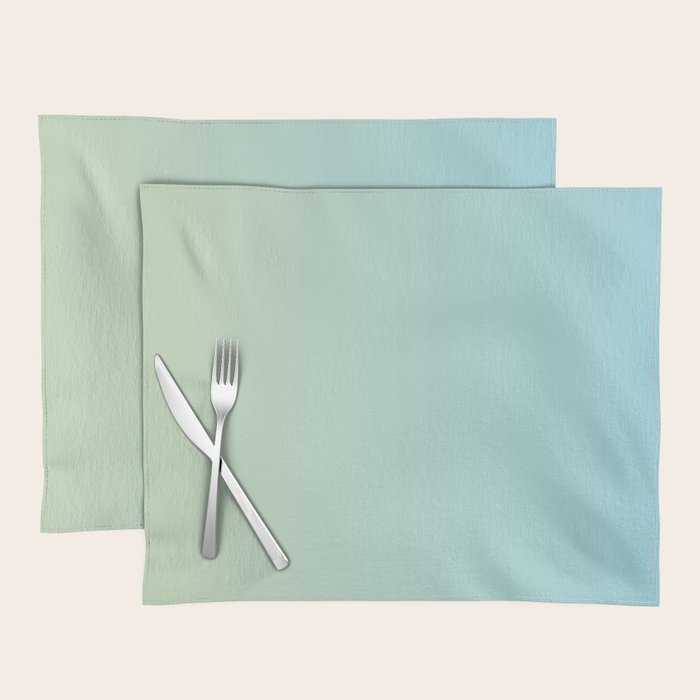 Turquoise Green Blue Gradient Placemat Gallery Image 1