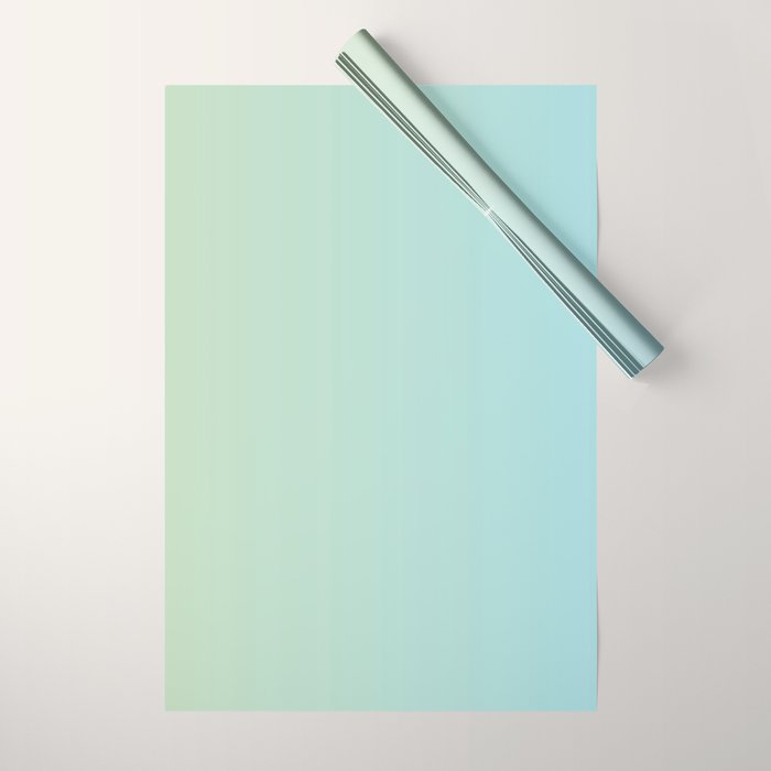Turquoise Green Blue Gradient Wrapping Paper Gallery Image 1