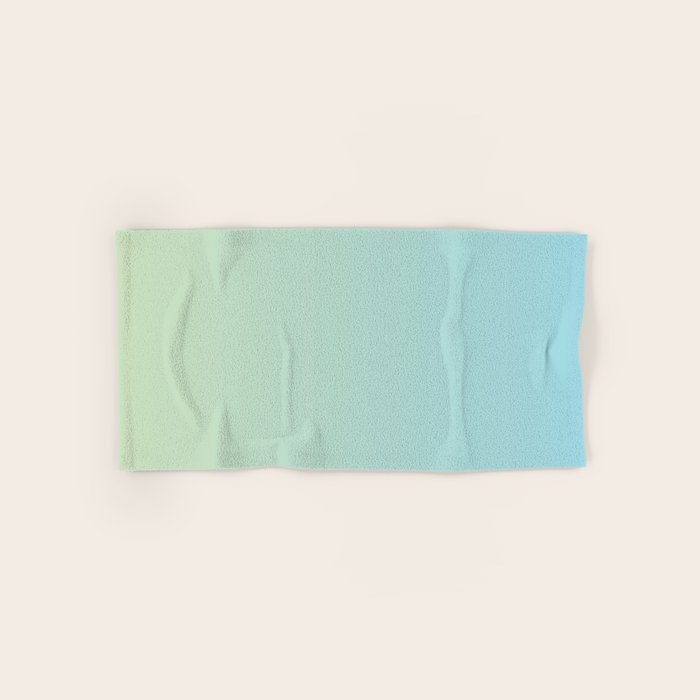 Turquoise Green Blue Gradient Bath Towel Gallery Image 1
