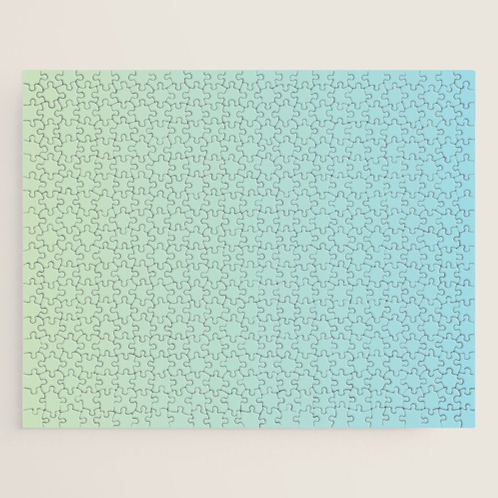 Turquoise Green Blue Gradient Jigsaw Puzzle Gallery Image 1