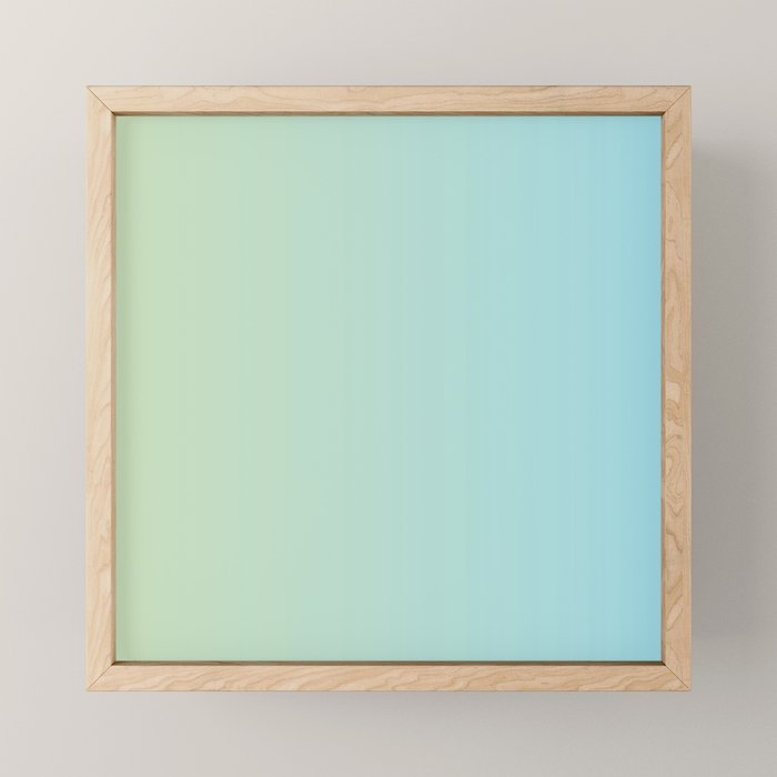 Turquoise Green Blue Gradient Mini Art Print Gallery Image 1